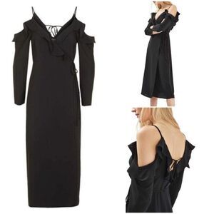 Top Shop  Black Off-Shoulder Dress, US4